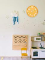 45MinST 12-Inch Modern Yellow Indoor/Outdoor Wall Clock, Silent Non-Ticking, Lar... - Image 5