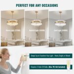 Siljoy 12 Lights Gold Crystal Chandelier for Dining Room, 23.6'' Modern 3-Tiers ... - Image 5