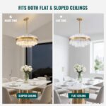 Siljoy 12 Lights Gold Crystal Chandelier for Dining Room, 23.6'' Modern 3-Tiers ... - Image 6