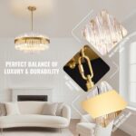 Siljoy 12 Lights Gold Crystal Chandelier for Dining Room, 23.6'' Modern 3-Tiers ... - Image 7