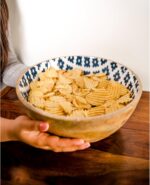 Folkulture Salad Bowl or Wooden Bowls with Serving Tongs, Large for Fruits, Cere... - Image 7