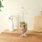 Diamond Star Clear Glass Apothecary Jars, Candy Jar with Lid, Elegant Decorative... - Image 7