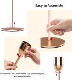ChefBee 6PCS Gold Tall Candle Candlestick Holder, Taper Pillar Candle Sticks Sta... - Image 6