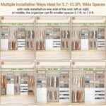 Aheaplus Closet System, 6-15Ft Closet Organizer with 8 Wooden Drawers, Wood Clos... - Image 3