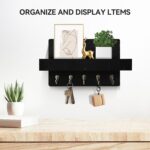 Key Holder Wall Mount, Rustic Key Hooks for Wall with Shelf for Mail Organizer, ... - Image 8