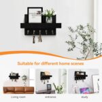 Key Holder Wall Mount, Rustic Key Hooks for Wall with Shelf for Mail Organizer, ... - Image 9