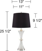 Regency Hill Luca Modern Glam Luxury Table Lamps 25.5" High Set of 2 with USB Po... - Image 5