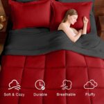 FUANNA Queen Comforter Set 7 Pieces, Reversible Queen Size Bed in a Bag with All... - Image 3