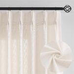112 Inch Pinch Pleated Linen Extra Long Curtains for Living Dining Room Semi She... - Image 6
