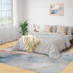 Modern Luxury Rugs for Living Room - Marble Texture Rug, 6x9 Rug, Abstract Washa... - Image 5