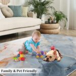 Modern Luxury Rugs for Living Room - Marble Texture Rug, 6x9 Rug, Abstract Washa... - Image 6