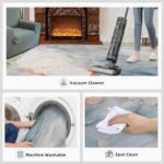 Modern Luxury Rugs for Living Room - Marble Texture Rug, 6x9 Rug, Abstract Washa... - Image 8