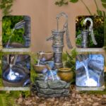 Water Fountain Outdoor 32" H Large Vintage Rustic Water Feature, Weather-Resista... - Image 5