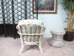 White Wash Rattan Living Room Furniture 4 Piece Set - Image 3