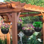 Foraineam 4 Pack Black Hanging Planters, 8.2 inch Hanging Flower Basket Planter ... - Image 6