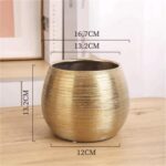Flower Pot Luxury, High-End, Creative Brushed Gold-Plated Ceramic Hydroponic Pot... - Image 3