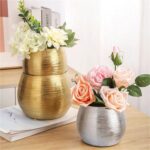 Flower Pot Luxury, High-End, Creative Brushed Gold-Plated Ceramic Hydroponic Pot... - Image 4