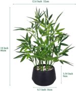 365 Blooming Decor 18-inch Tall Potted ARTIFICIAL Bamboo Plant (Black Pot) - Lux... - Image 3