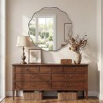 ANDY STAR Brushed Nickel Round Bathroom Mirror, 36 Inch Round Circle Mirror in S... - Image 4