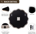 ANDY STAR Brushed Nickel Round Bathroom Mirror, 36 Inch Round Circle Mirror in S... - Image 6