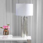 JONATHAN Y 30" Silver Isabella Studded Glass Table Lamp, Contemporary Glam Silve... - Image 8
