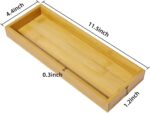Natural Bamboo Vanity Tray, Sink Tray, Smooth and Thick Wooden Tray for Toilet T... - Image 7