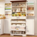 IRONCK Farmhouse Pantry Cabinet, 72" Tall Kitchen Storage Cabinet, Freestanding ... - Image 4