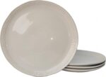 10 Inch Ceramic Dinner Plates Set of 4, Embossed Vintage White Dishes - Microwav... - Image 3