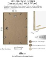 iHery Natural Beige Dimensional OAK Wood Framed Wall Art, 12x16in Audrey Hepburn... - Image 6
