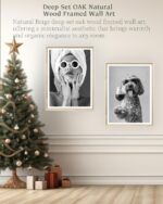 iHery Natural Beige Dimensional OAK Wood Framed Wall Art, 12x16in Audrey Hepburn... - Image 7