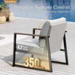 Sophia & William Modern Patio Furniture Set Outdoor Conversation Set 6pcs Heavy ... - Image 4