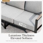Sophia & William Modern Patio Furniture Set Outdoor Conversation Set 6pcs Heavy ... - Image 5