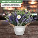 Fake Plants Purple Lavender Flowers in Pot 10" Tall Faux Artificial Potted Plant... - Image 5