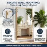Full Length Mirror - Large Standing Floor Mirror for Bedroom & Living Room - Gol... - Image 9