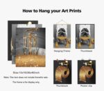 3 Pcs African American Bathroom Canvas Wall Art, Modern Black Woman Gold Glitter... - Image 8