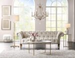 Possini Euro Design Leala Modern Accent Table Lamp 21" High Faux Marble Gold Met... - Image 8