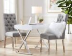 Possini Euro Design Leala Modern Accent Table Lamp 21" High Faux Marble Gold Met... - Image 9