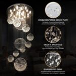 Siljoy Modern Foyer Chandeliers for High Ceiling, Large Staircase Chandelier wit... - Image 4