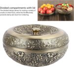 Snack Serving Tray, Retro Bronze Alloy Divided Food Storage Organizer, Dry Fruit... - Image 3