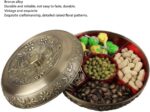 Snack Serving Tray, Retro Bronze Alloy Divided Food Storage Organizer, Dry Fruit... - Image 4