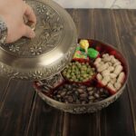 Snack Serving Tray, Retro Bronze Alloy Divided Food Storage Organizer, Dry Fruit... - Image 6