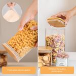 Glass Storage Jars 6 Pack -50oz (10cmx20cm)Clear Glass Food Storage Containers w... - Image 3