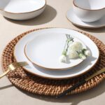 Gibson Home Hazeltine 16-Piece White Stoneware Dinnerware Set – Plates and Bowls... - Image 5