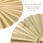 Garneck 4pcs Metal Gold Wall Decor Modern 3D Wall Art for Living Room Round Wrou... - Image 7