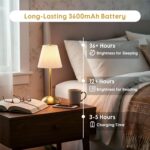 2-Pack Cordless Rechargeable Table Lamps, LED Small Battery Operated Lamp, 3 Col... - Image 5