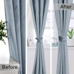 XWZO Light Blue Velvet Curtains 108 Inches Long, Elegent Soft Luxury Curtains fo... - Image 3
