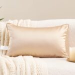 Avigers 12 x 20 Inch Rectangle Beige Brown Gold Tree Branch Embroidery Cushion C... - Image 3