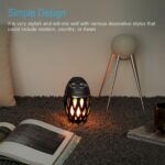 DiKaou LED Flame Outdoor Table Lamp Torch Table Lamp with Blutooth Speaker, Rech... - Image 3