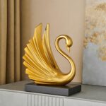 Modern Gold Statue Swan Decor for Living Room, 10.43" H Luxury Sculptures Home D... - Image 6