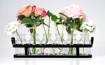 6pc Glass Flower Vase with Metal Holder, Best Vases Set for Home & Table Decor F... - Image 8